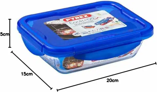 Pyrex – Cook & go – Plat rectangulaire Avec Couvercle 20 x 15 cm – Image 2